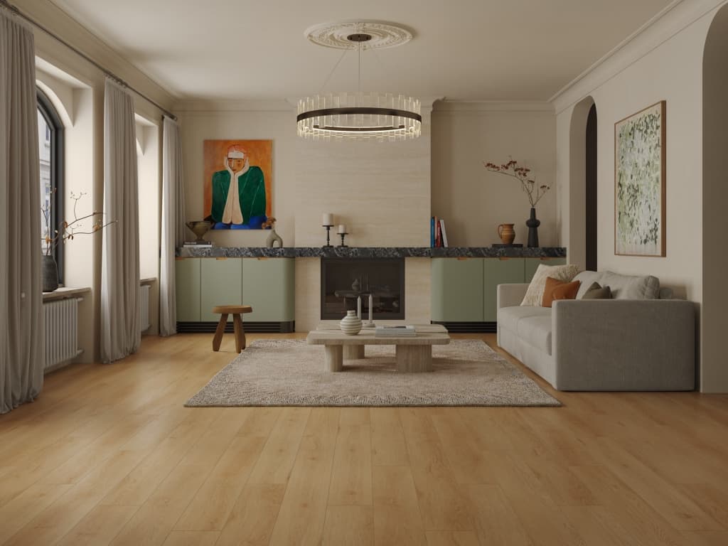 Инженерный ламинат Дуб Медовый Honey Flow LF701-06