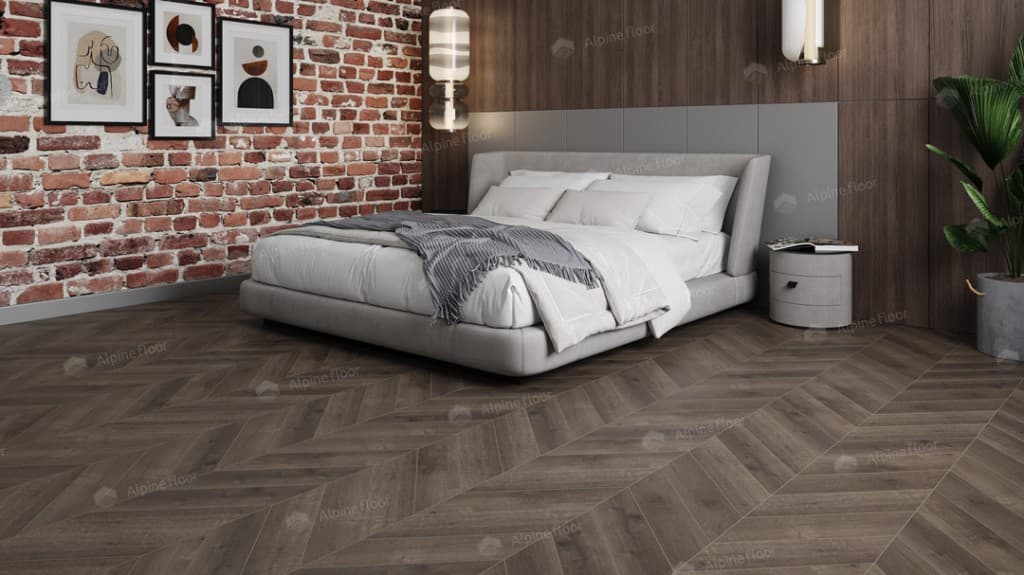 LVT плитка  Дуб Антарес Шеврон Chevron ECO 20-9