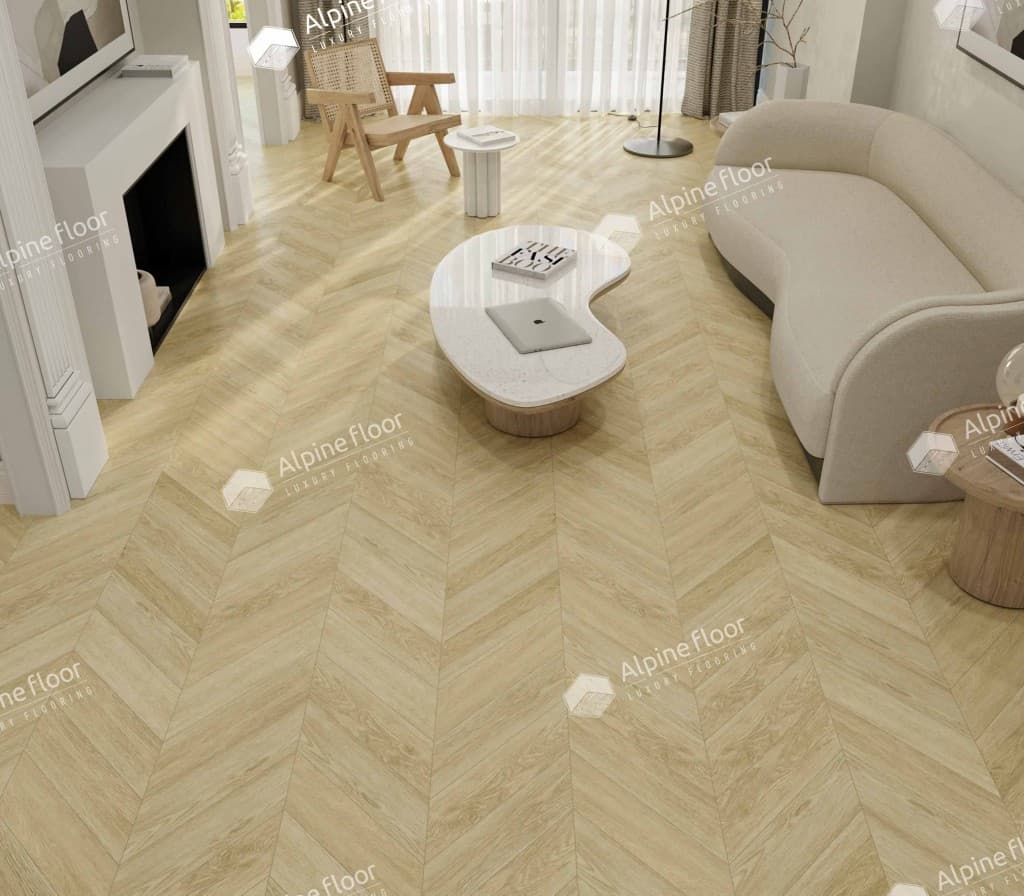 LVT плитка  Дуб Ваниль Селект Шеврон Chevron ECO 20-2