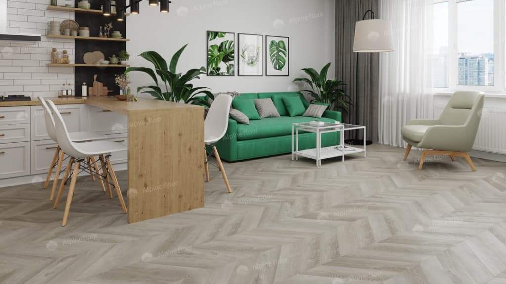 LVT плитка  Дуб Фантазия Шеврон Chevron ECO 20-1